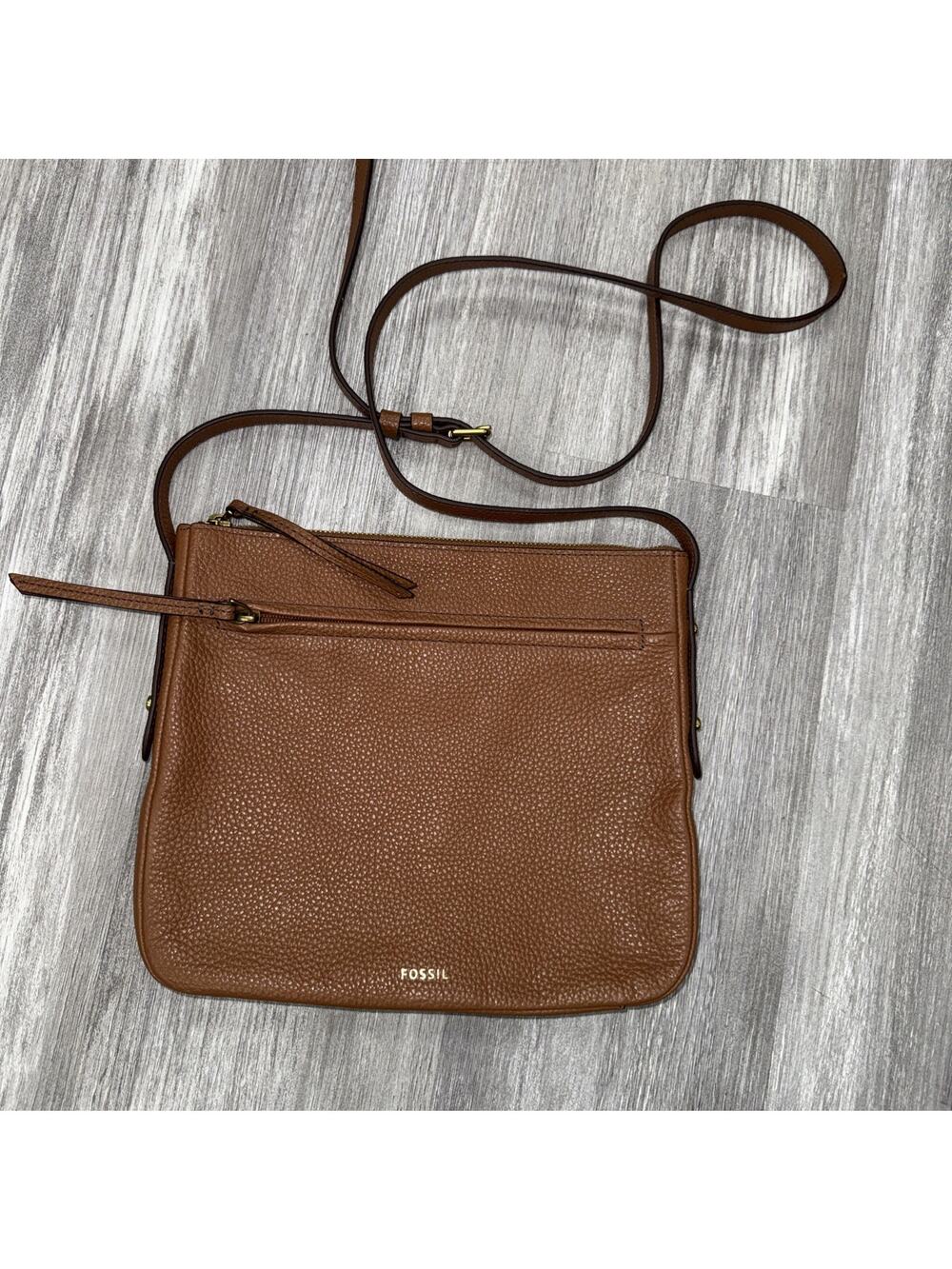 Fossil Pebbled Brown Crossbody EUC
